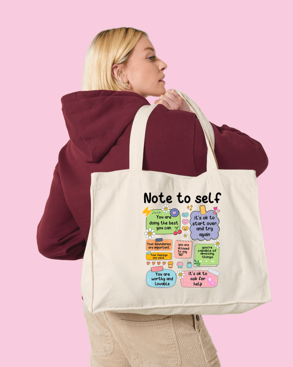 SHOPPINGBAG –  Note to self – Festligetrykk