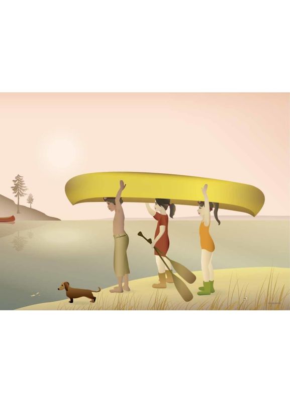 PLAKAT - Canoe - Vissevasse 50 x 70 cm.
