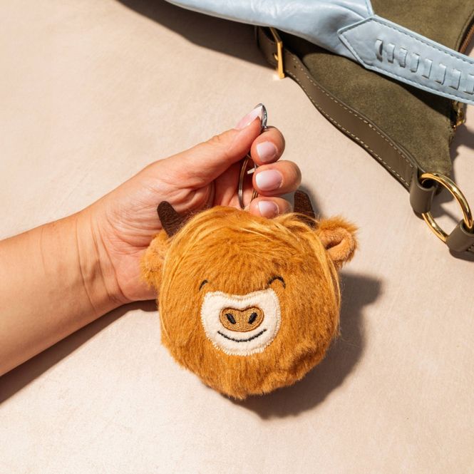 Hovedbilde NØKKELRING – Highland Cow – Stressball - Sass & ...