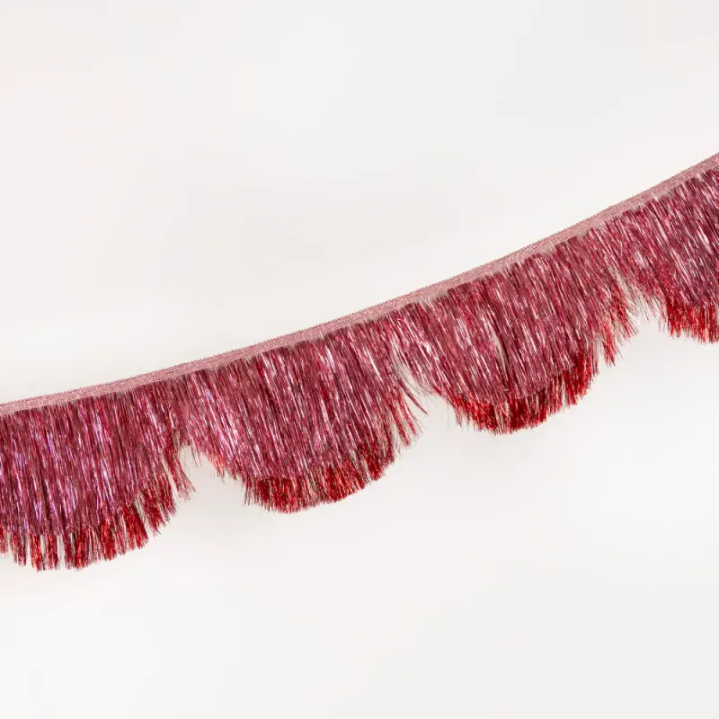GIRLANDER – Glitter frynser rosa/rød – Meri Meri