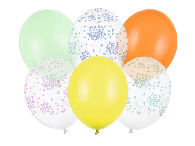 Hovedbilde BALLONGER - Konfetti - Pastell - 6 pk - PartyDeco