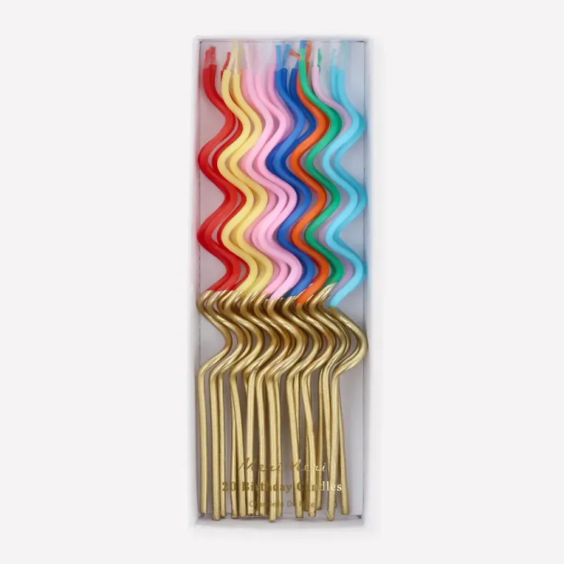 KAKELYS – Fargerik med gull – 20-pk – Meri Meri