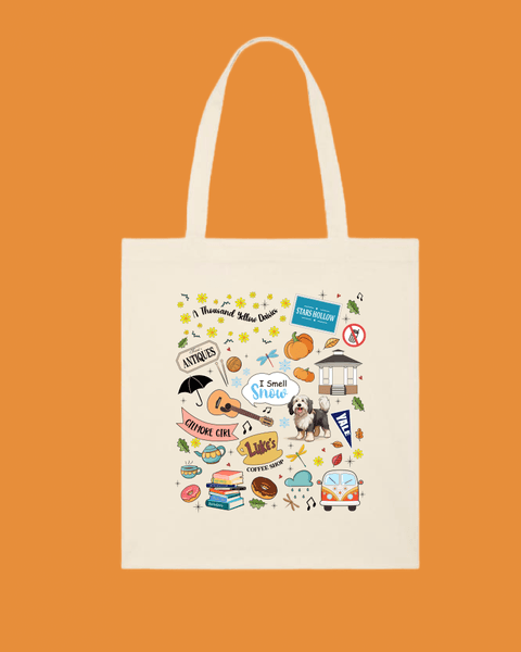 Hovedbilde TOTEBAG – Stars Hollow Collage – Festligtrykk