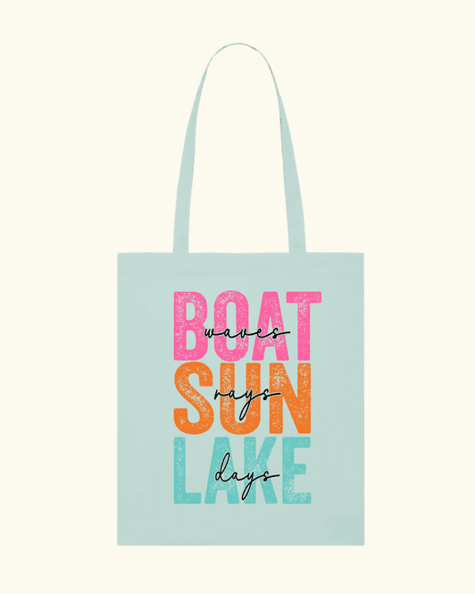 Hovedbilde TOTEBAG – Caribbean Blue – Boat Waves Sun Lake ...