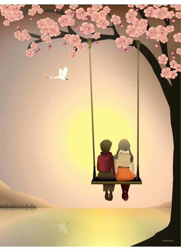 PLAKAT - Sunset With You - Vissevasse - 50 x 70 cm.