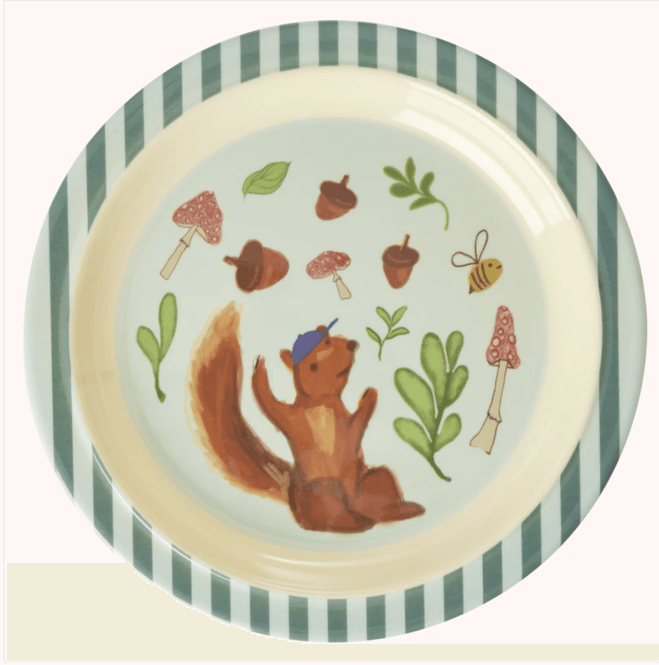 Hovedbilde ASJETT – Happy Forest Print – Blå – Rice