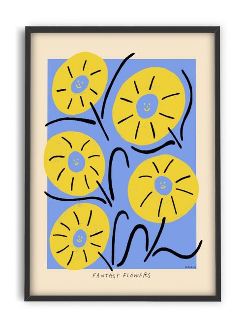 Hovedbilde PLAKAT - Madelen - Fantasy Flowers I - 30x40