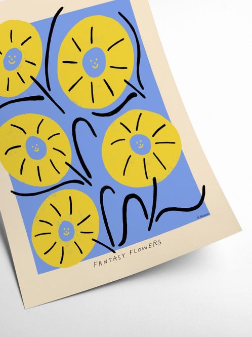 Hovedbilde PLAKAT - Madelen - Fantasy Flowers I - 30x40