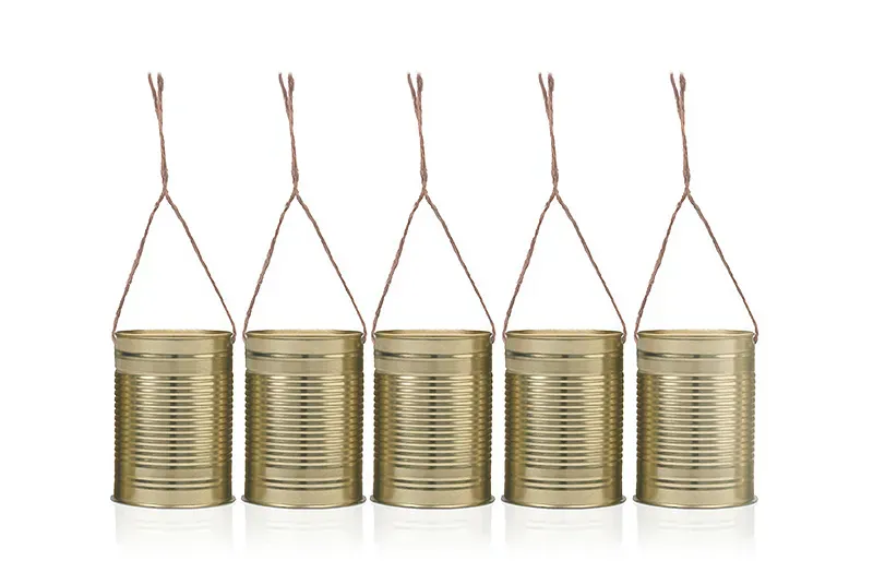 HENGENDE DEKORBOKSER – Gull – 5 pk – PartyDeco