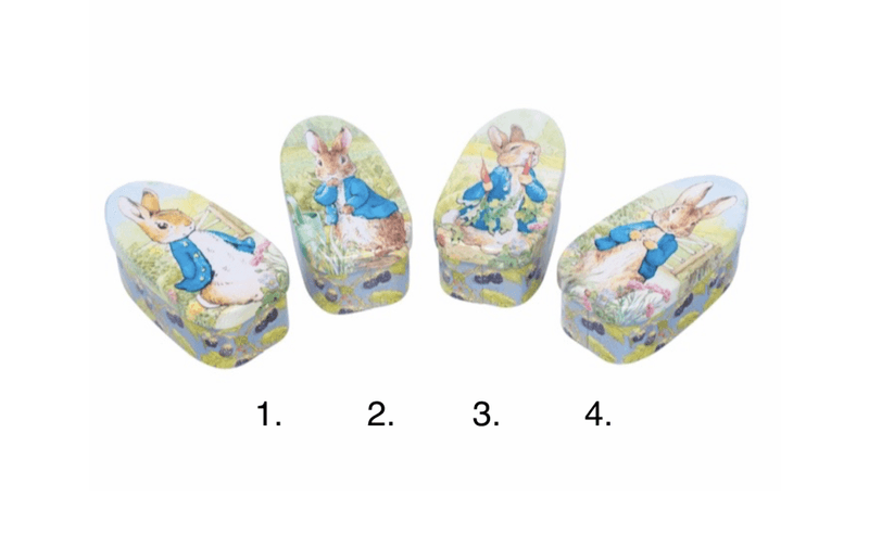 OVAL BOKS – Peter Rabbit – Metall – Beatrix Potter