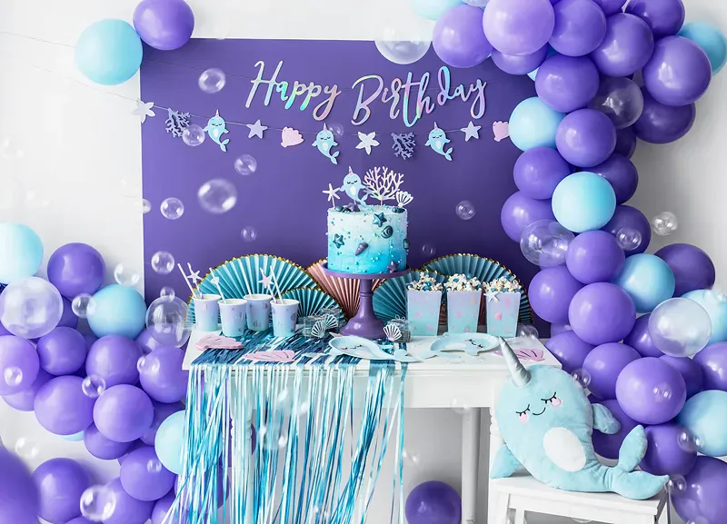 PARTYGARDIN – Blå metallic – PartyDeco
