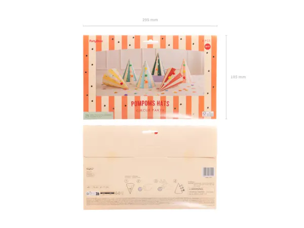 Hovedbilde PARTYHATTER – Sirkus – Flerfarget – 6 pk ...