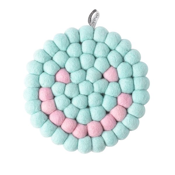 Hovedbilde KJELEUNDERLAG I ULL – Rund Smiley Mint – Aveva ...