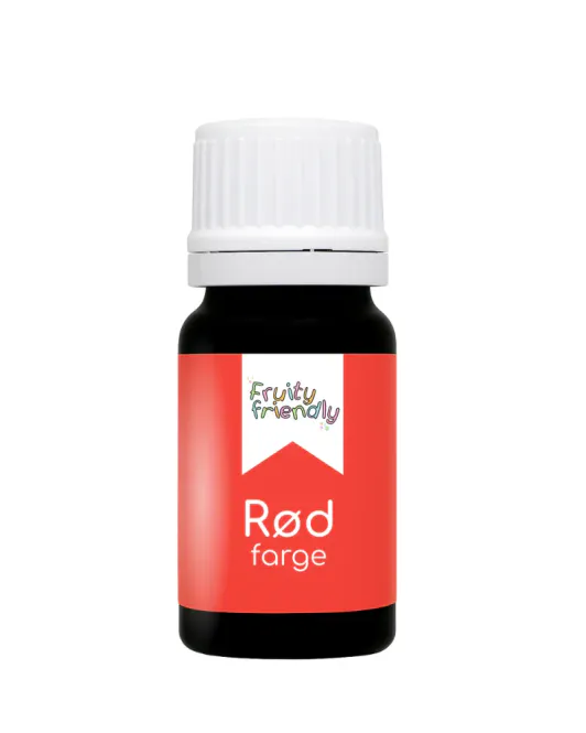 Hovedbilde VANNLØSELIG FARGE - Rød farge 10 ml – FruityFriendly 