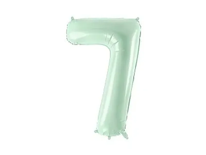 FOLIEBALLONG – Tall 7 – Lys grønn – 72 cm – PartyDeco