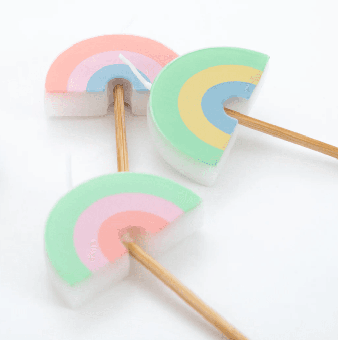 Hovedbilde KAKELYS – Regnbue pastell – 5 stk – Meri ...