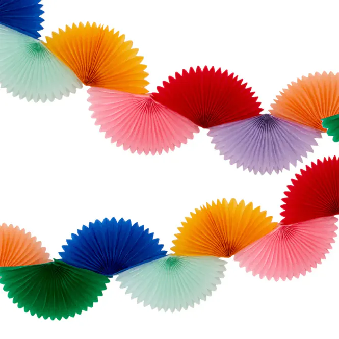Hovedbilde GIRLANDER – Honeycomb-vifter i regnbuefarger – ...
