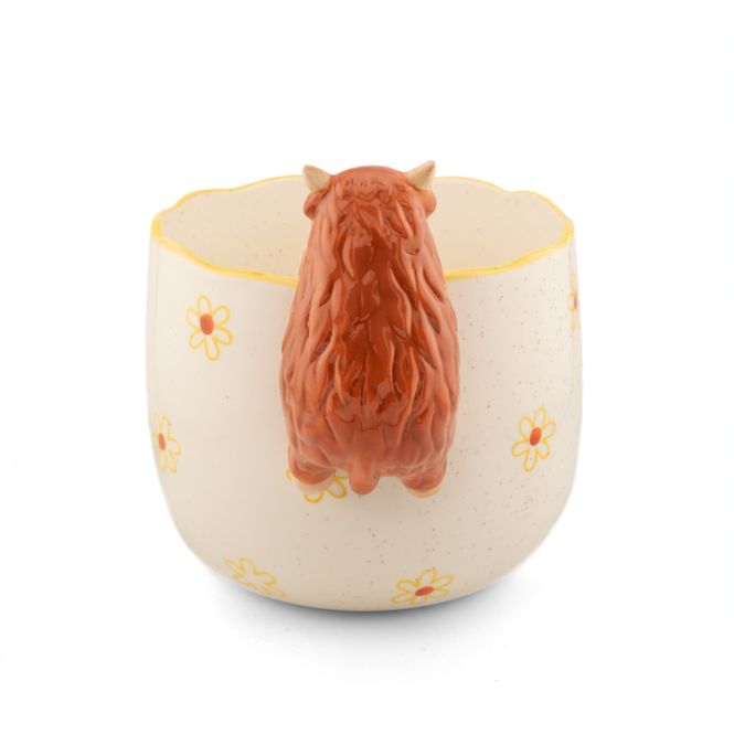 Hovedbilde BLOMSTERPOTTE – Highland Cow på kanten – Sass & ...