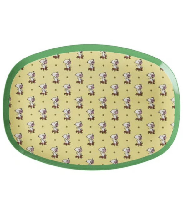 Hovedbilde TALLERKEN REKTANGULÆR – Lys Gul Snoopy Print – ...