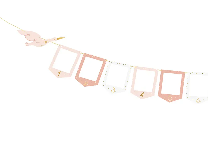 GIRLANDER – Fotorammer – Stork – Rosa – PartyDeco