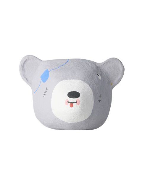 Hovedbilde VEGGDEKOR – Bjørnehode Grå – Rice