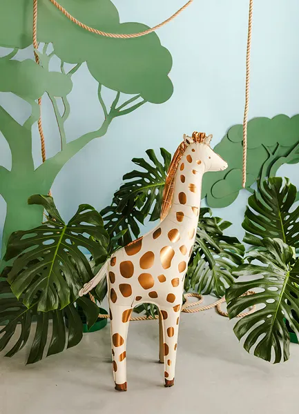 Hovedbilde FOLIEBALLONG – Stående giraff – PartyDeco