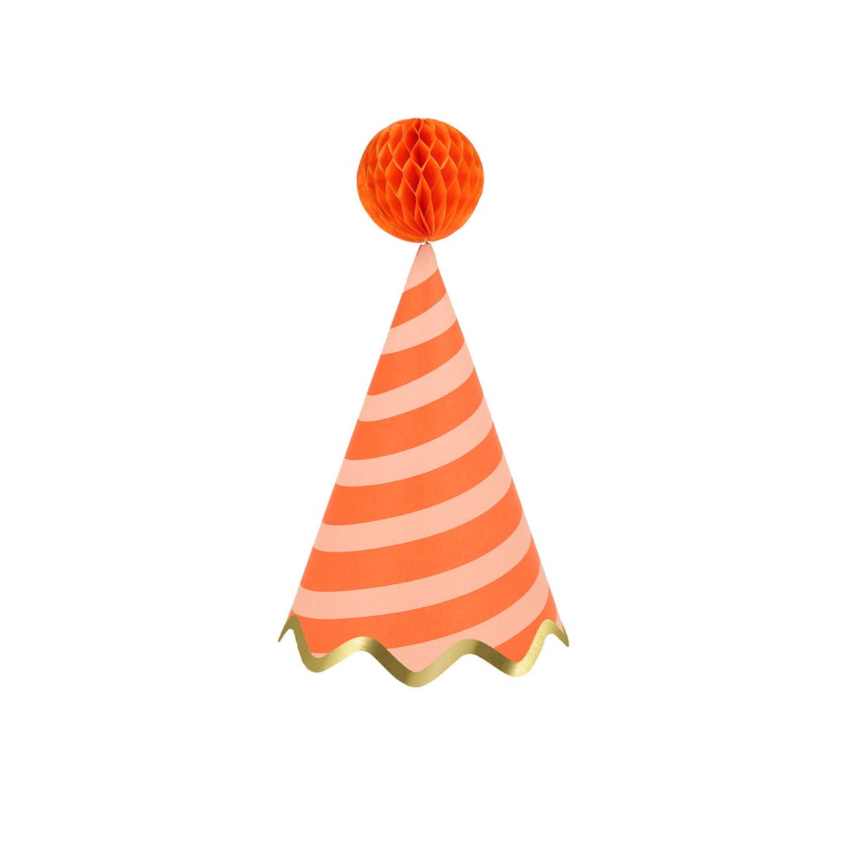 PARTYHATTER – Striper og honeycomb-kuler – 8-pk – Meri Meri