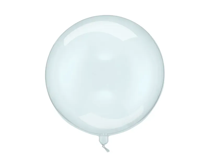 FOLIEBALLONG – Rund transparent blå – PartyDeco