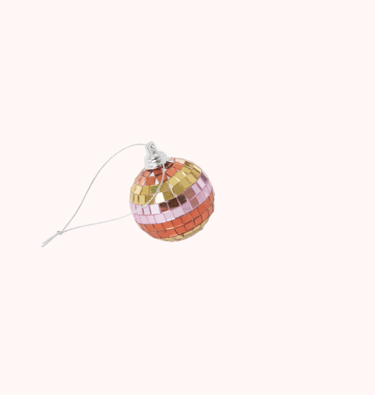 LITEN DISCOKULE – Pink med striper – Rice