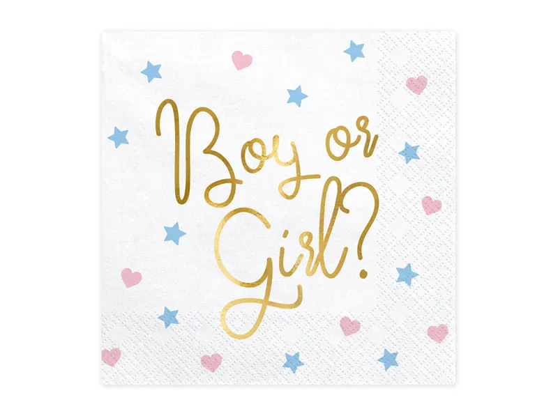 SERVIETTER – Boy or Girl – 20 pk – PartyDeco