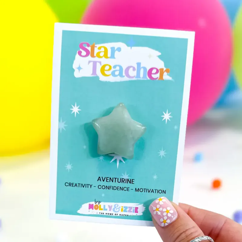 KRYSTALLSTJERNE – Star Teacher i aventurin – by Molly & Izzie