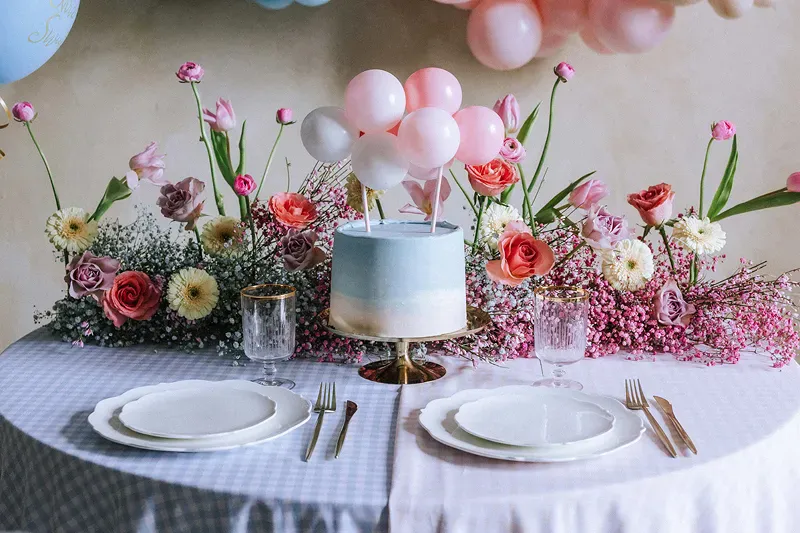 KAKETOPP – Ballonger rosa – PartyDeco