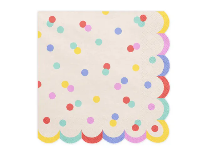 Hovedbilde SERVIETTER - Konfetti - 20 pk - PartyDeco