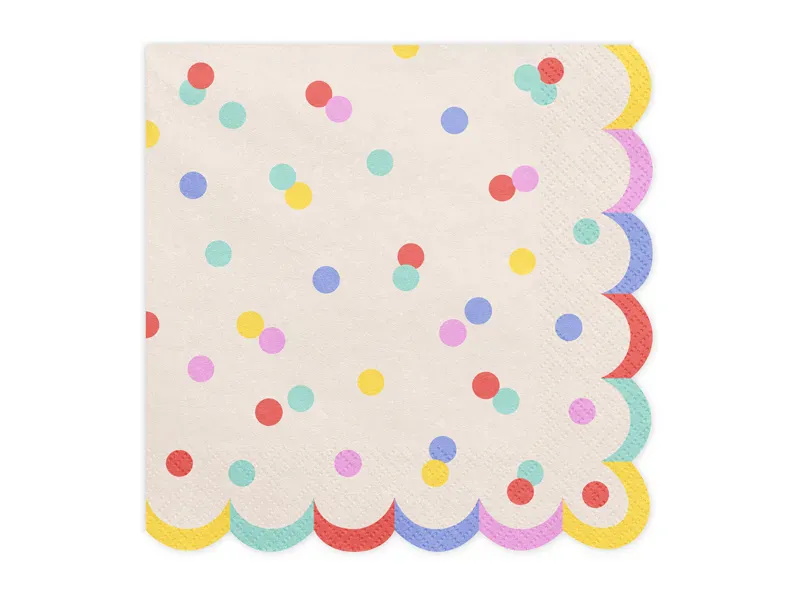 SERVIETTER - Konfetti - 20 pk - PartyDeco