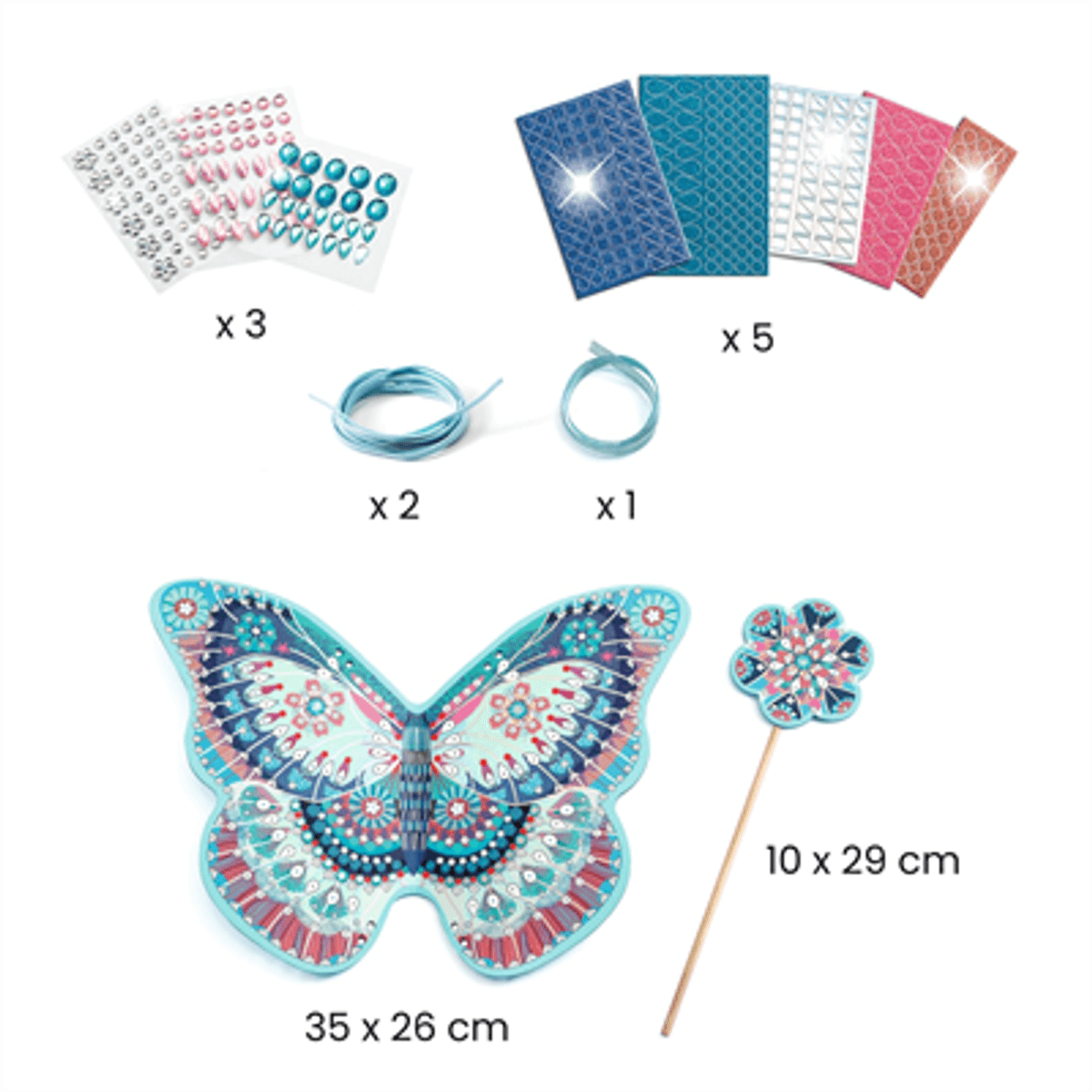 HOBBYSETT DIY – Sommerfuglvinger & tryllestav – Djeco