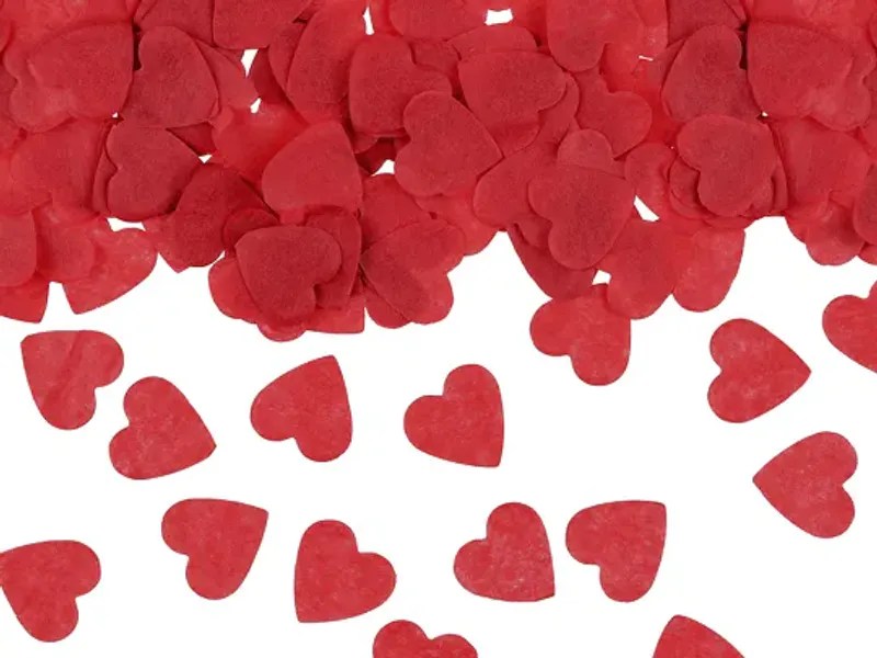 KONFETTI – Hjerter – Rød – PartyDeco