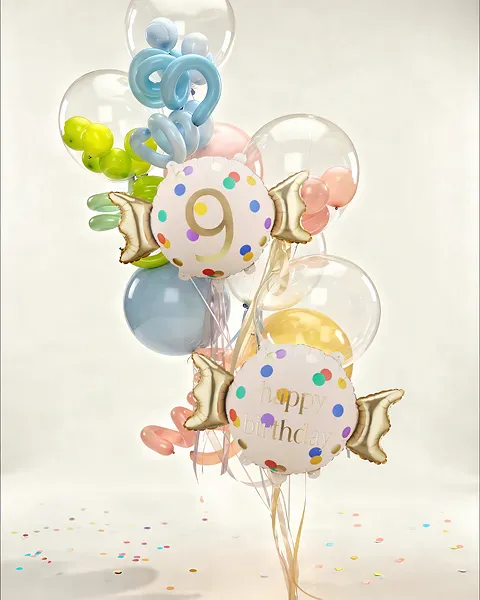 Hovedbilde FOLIEBALLONG – Candy Dots – Tall 9 – ...