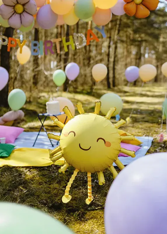 FOLIEBALLONG – Smilende sol – PartyDeco