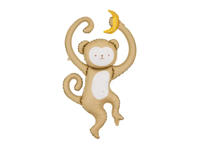 Hovedbilde FOLIEBALLONG – Ape med banan – PartyDeco
