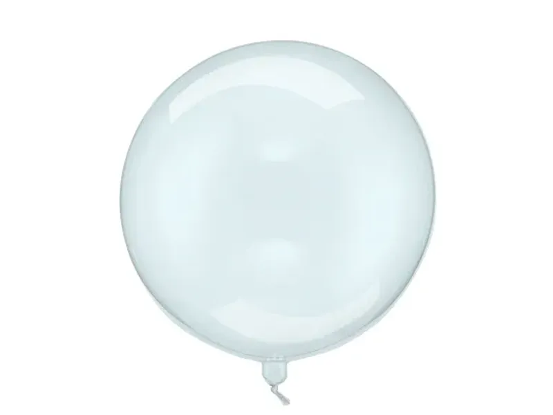 FOLIEBALLONG – Rund transparent grønn – PartyDeco