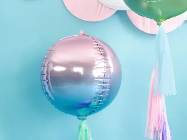 Hovedbilde FOLIEBALLONG – Ombre lilla og blå – PartyDeco