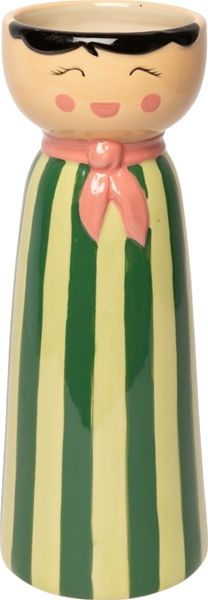 Hovedbilde VASE – Mrs med skjerf – grønn og rosa