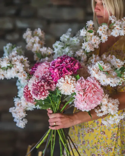 Hovedbilde KUNSTIG BLOMST – Kirsebærblomst gren – Aprikos ...