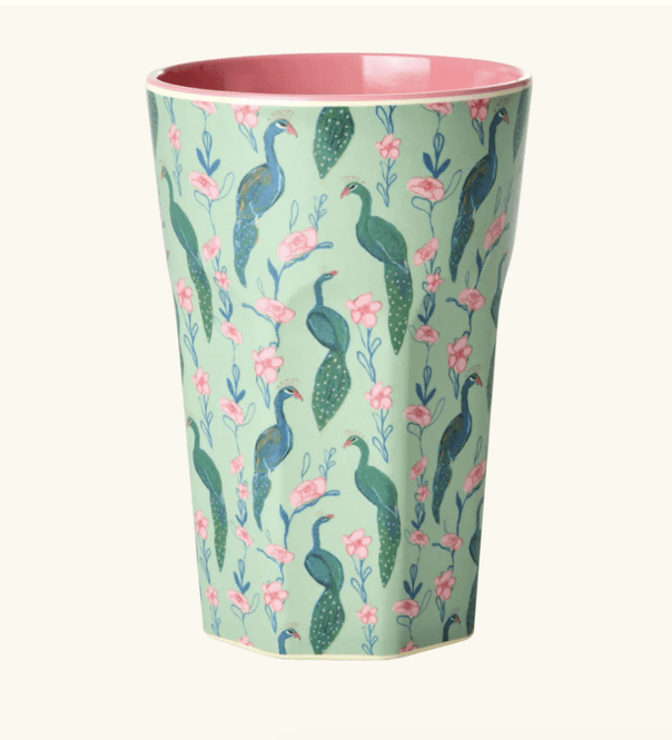 Hovedbilde HØY KOPP – Peacock Power print – Rice