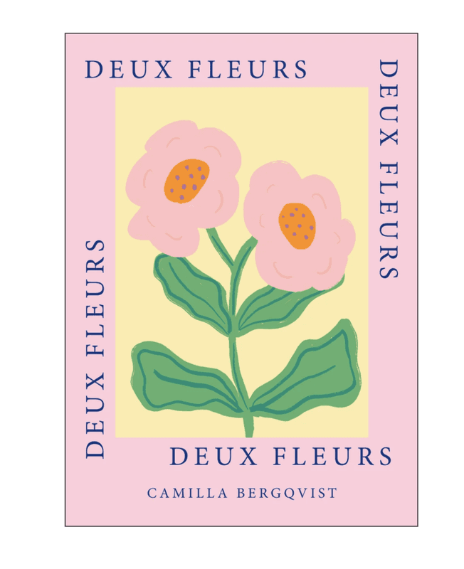 PLAKAT - DEUX FLEURS PINK - A3 - Camilla Bergqvist