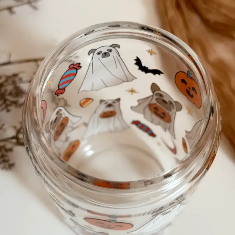 DRIKKEGLASS MED LOKK OG SUGERØR – Dog Ghosts – The Cute Cloud