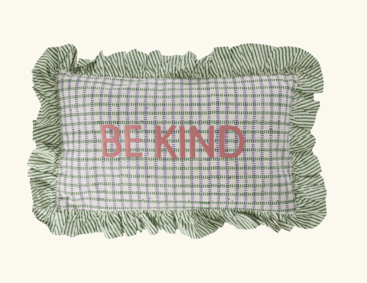 PUTE – Be Kind i grønn rutemønster – Rice