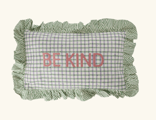 Hovedbilde PUTE – Be Kind i grønn rutemønster – Rice