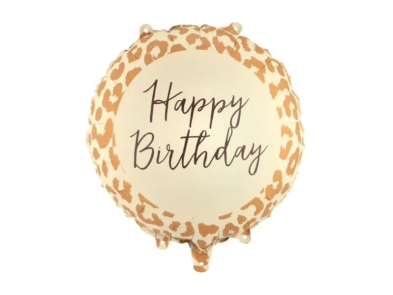 FOLIEBALLONG – Happy Birthday leopard – PartyDeco