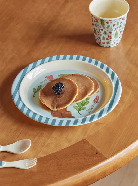 Hovedbilde ASJETT – Happy Forest Print – Blå – Rice